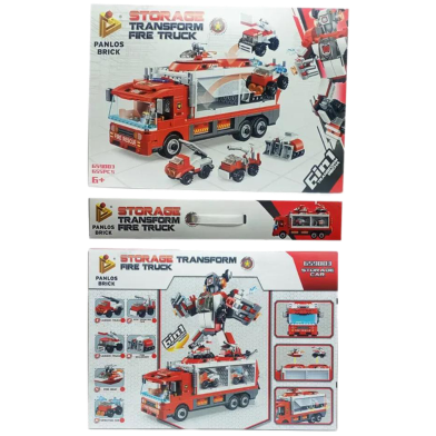 Storage Transform Fire Truck (6 in 1) building blocks - 655 Pcs (lego_6in1_653pcs_659003) image