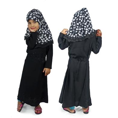 Stylish Borka New Collection Borka With Hijab Full Set (borka_with_hijab_38_black) image