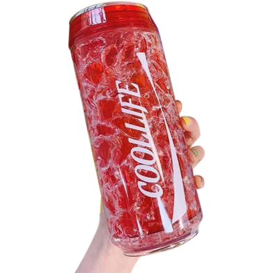 Summer Drinking Cans Cup Creative Fashion Plastic Water Bottle With Lid Outdoor Sports Kawaii Students Drinking Straw Ice Cup image