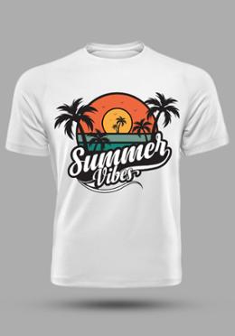 Summer Vibes Men's Stylish Half Sleeve T-Shirt image