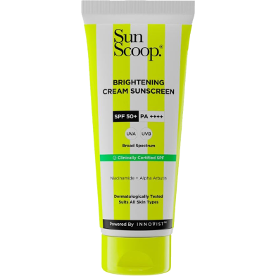 SunScoop Brightening Daily Sunscreen SPF 50 With Niacinamide plus Alpha Arbutin for Radiant Skin 45 gm -526113039 image