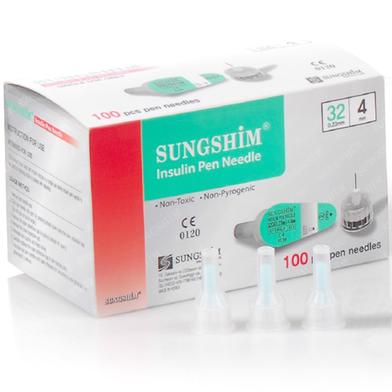 Sungshim Insulin Pen Needle, 32Gx4mm. 100/box image