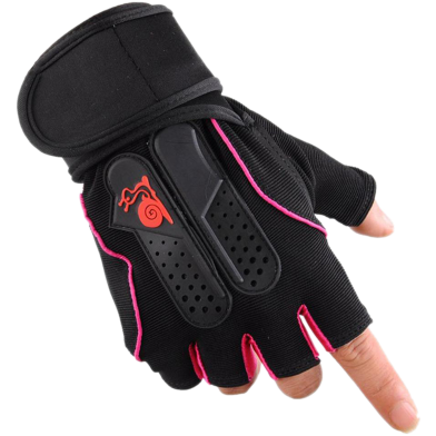 Sunnyheart Half Finger Wrist Protection Sports Gloves image