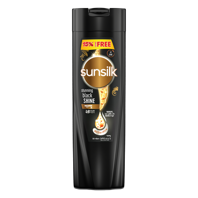 Sunsilk Shampoo Stunning Black Shine 170ml (15Percent Extra) image