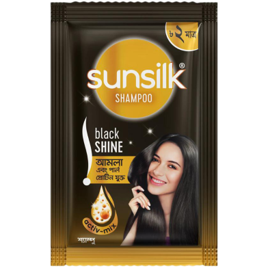 Sunsilk Shampoo Stunning Black Shine 5.25 ml - 10 pcs image