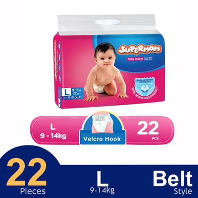 Supermom Baby Belt System Diaper (L Size) (9-14kg) (22 Pcs) image