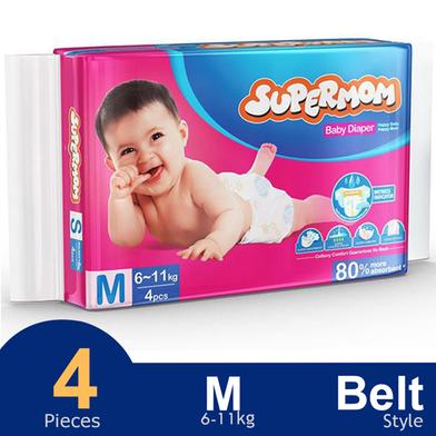 Supermom Baby Belt System Diaper (M Size) (6-11kg) (4Pcs) image
