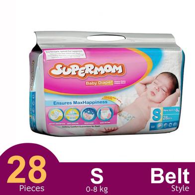 Supermom Baby Belt System Diaper (S Size) (0-8kg) (28Pcs) image