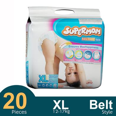 Supermom Baby Belt System Diaper (XL Size) (12-17kg) (20 Pcs) image