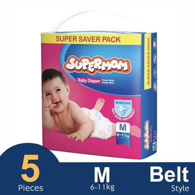 Supermom Belt System Baby Diaper (M Size) (6-11kg) (5pcs) image