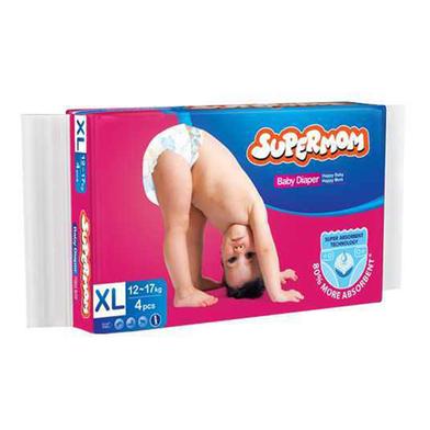 Supermom Belt System Baby Diaper (XL Size) (12-17kg) (4Pcs) image
