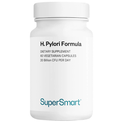 Supersmart H. Pylori Fight Natural Treatment 20 Billion Cfu Per Day (Probiotic Lactobacillus Reuteri) - 60 Vegetarian Capsules -523185667 image