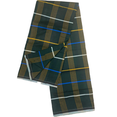 Suqoon Yellow - Green Stripe Lungi (96x52) Inches image