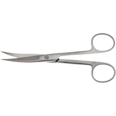 Surgical Instrument Blunt/Sharp Curved Stainless Steel Dressing Scissor (5 Inch) image