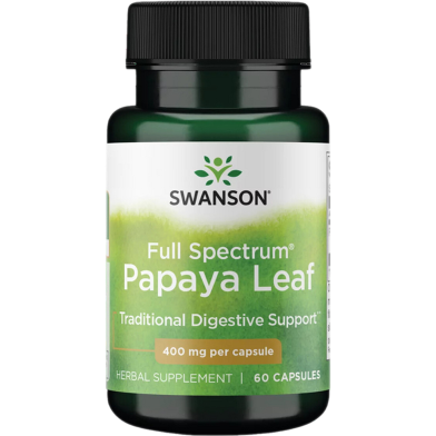 Swanson Full Spectrum Papaya Leaf 400 mg - 60 Capsules image