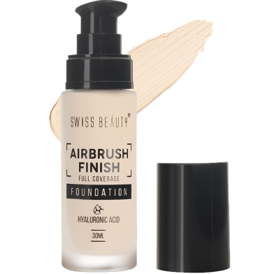 Swiss Beauty Airbrush Finish Full Coverage Foundation - 30 ml (Shell White) image
