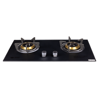 Gazi TG-202 Smiss Tempered Glass Double Burner LPG Gas Stove Auto Ignition image