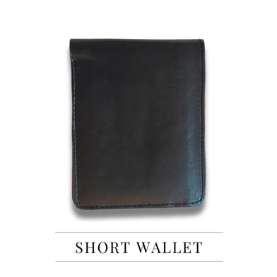 THE MEN's CODE Black Leather Short Wallet - For Men image