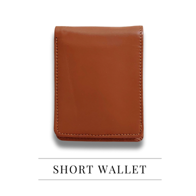 THE MEN's CODE Brown Leather Short Wallet For Men image