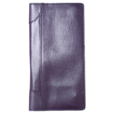 THE MEN's CODE Purple Color Fancy Leather Long Wallet For Men/Women image