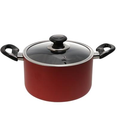 TOPPER Nonstick Glamour Casserole With Lid (Red)- 28 cm image