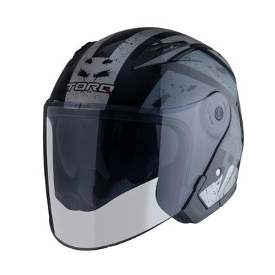 TORQ Atom Leak Helmets - Glossy Grey And Black Universal Size image