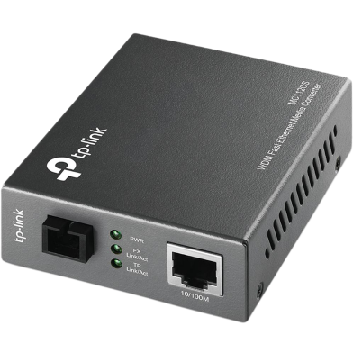 TP-Link MC112CS 10/100 Mbps RJ45 to 100 Mbps Single-mode SC WDM Bi-Directional Fiber Converter image