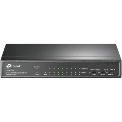 TP-Link TL-SF1009P 9-Port 10/100 Mbps Desktop Switch with 8-Port PoE plus image