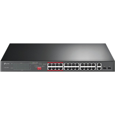 TP-Link TL-SL1226P 24-Port 10/100 Mbps plus 2-Port Gigabit Rackmount Switch with 24-Port PoE plus image