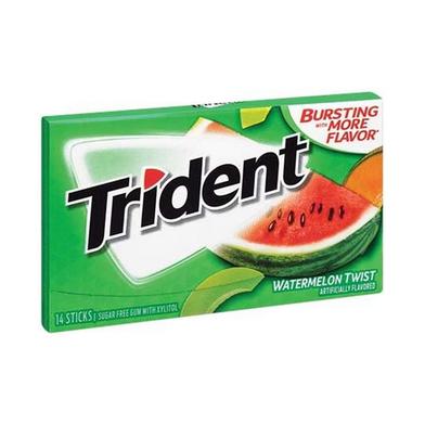 TRIDENT Watermelon Flavor Sugar Free Gum X 14 Soft Gum image