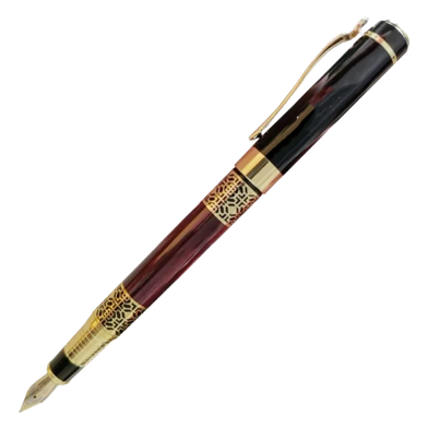 TSAMSA Black Fountain Pen With Box and Ink image