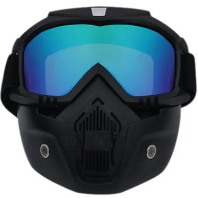 Tactical Face Goggles For Motorcycle Riding Detachable Two Part Open Face Universal 1 Pcs image