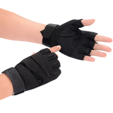 Tactical Grade Fitness Outdoor Motorcycle Cycling Half Finger Gloves image
