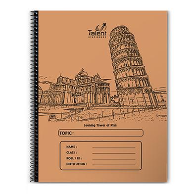 Talent Khata 200 Page Premium Off White Spiral Note Pisa image