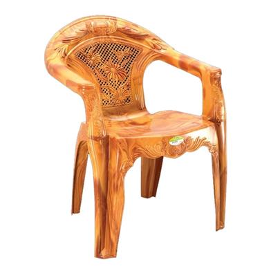 Tel-Garden Chair with Arm (Flower) Sandal Wood image