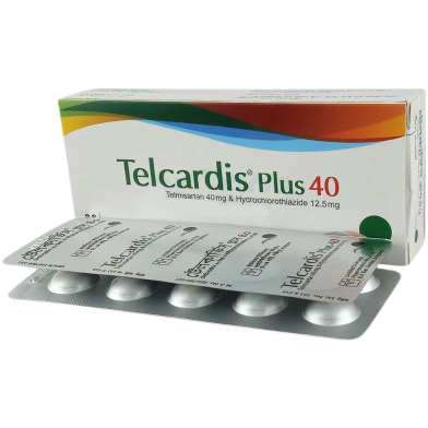 Telcardis Plus 40mg 12.5mg Tablet 10's Strip image