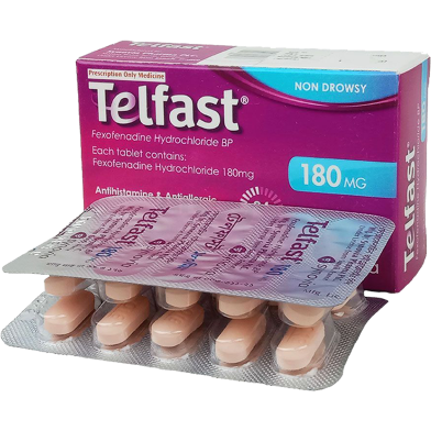 Telfast 180 mg 10's Strip Tablet image