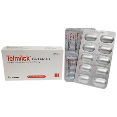 Telmilok Plus 40mg 12.5mg Tablet 10's Strip image