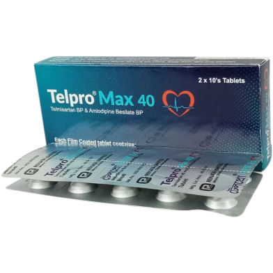 Telpro Max 5mg, 40mg Tablet–10's Strip image