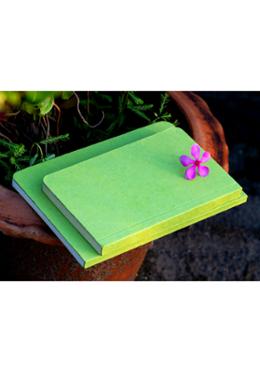 Tent Series Yellowish Page Hand Made Green Cover Notebook and Explorer Notebook image