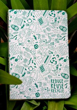 Tent Series Yellowish Page Reduce Reuse Recycle Green Cover Notebook image