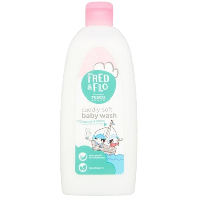 Tesco Fred and Flo Cuddly Soft Baby Wash 500ml (Made in UK) image