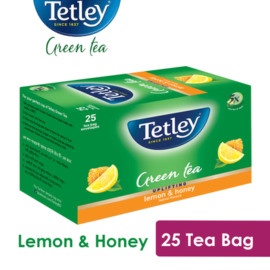 Tetley Green Tea Lemon and Honey (37.5 gm, 25 Tea Bag) image