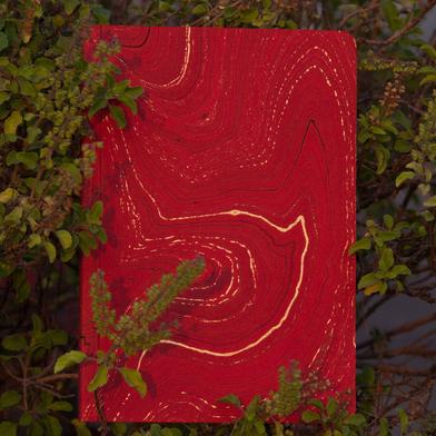 Texture Red Notebook (Handmade Jute Board Cover) image