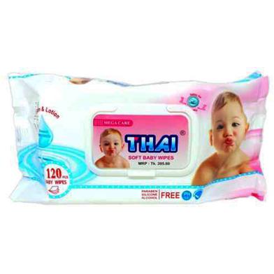 Thai Baby Wet Wipes (Pouch Pack)- 120Pcs image