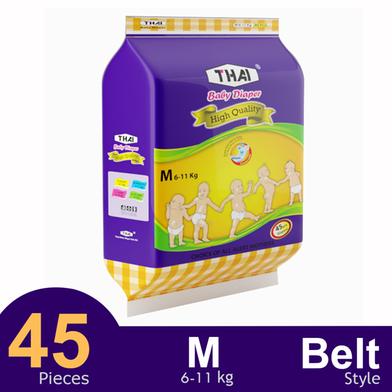 Thai Belt System Baby Diapers (M Size) (6-11kg) (45pcs) image