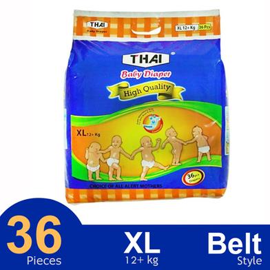 Thai Belt System Baby Diapers (XL Size) (12 kg) (36pcs) image