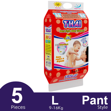 Thai Pant System Baby Diapers (L Size) (9-16kg) (5pcs) image