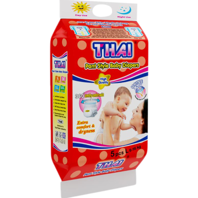 Thai Pant System Baby Diapers (L Size) (9-16kg) (5pcs) image