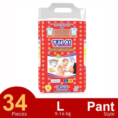 Thai Pant System Baby Diapers (L Size) (9-16kg) (34pcs) image